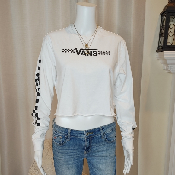 Vans Tops - VANS LS CROP TOP, WHITE L
